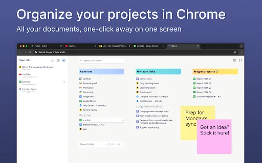 Tabme: Pengelola Tab & Bookmark Terbaik – Atur Browser Anda - Screenshot 1
