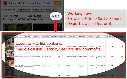Sort Feed for Instagram: Analisis & Download IG Terbaik - Screenshot 5