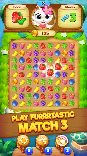 Download Tropicats: Tropical Match3 Terbaru – Game Puzzle Kucing - Screenshot 1