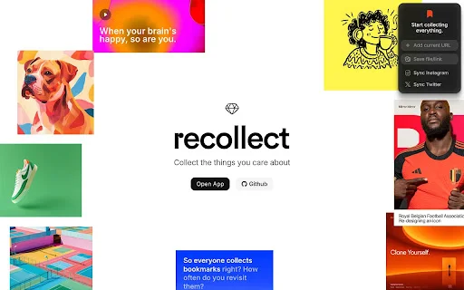 Recollect – Simpan Halaman Web, Instagram & Twitter dengan Mudah - Screenshot 1