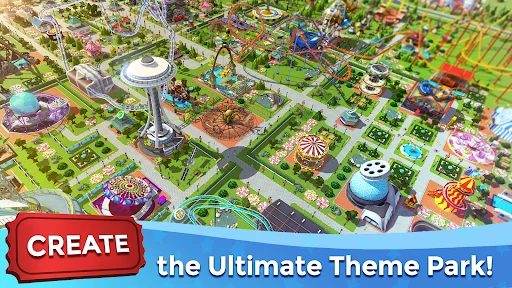 Download RollerCoaster Tycoon Touch Terbaru – Bangun Taman Hiburan - Screenshot 1