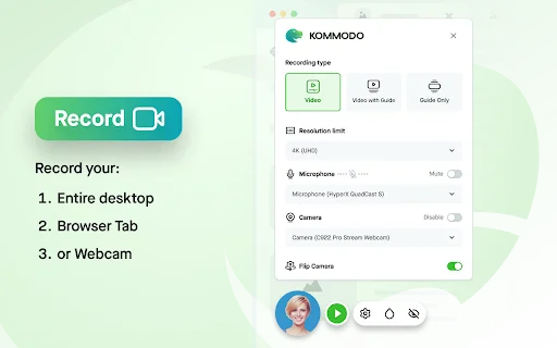 Kommodo Screen Recorder: Buat SOP & Rekam Layar Gratis! - Screenshot 1