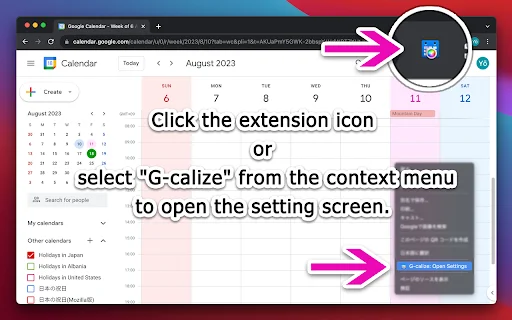 G-calize: Kustomisasi Warna Google Calendar Jadi Lebih Mudah - Screenshot 3