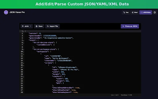 JSON Viewer Pro: Alat Visualisasi & Editor JSON Gratis - Screenshot 3