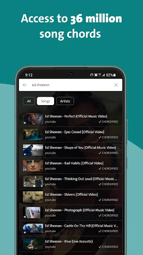 Download Chordify Terbaru – Belajar Kunci Gitar & Piano Gratis - Screenshot 2
