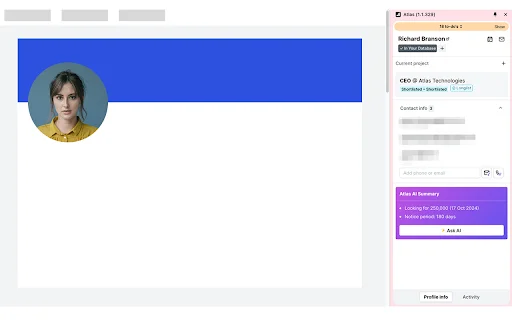 Download Atlas Chrome Extension Terbaru – Alat Rekrutmen Efisien - Screenshot 1