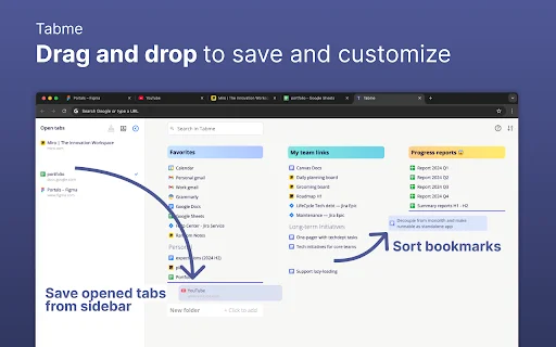 Tabme: Pengelola Tab & Bookmark Terbaik – Atur Browser Anda - Screenshot 2