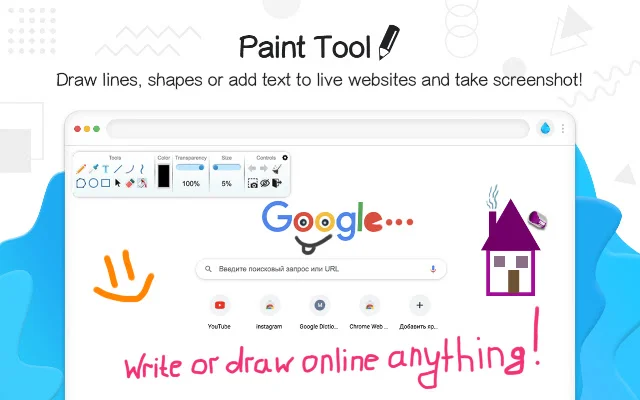 Paint Tool – Marker for Chrome: Coret & Screenshot Web Gratis - Screenshot 1