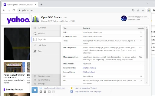 Open SEO Stats: Cek Peringkat & Analisis SEO Website Gratis - Screenshot 3
