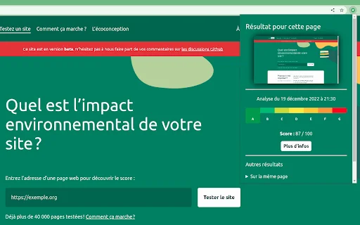 Download EcoIndex.fr Terbaru – Cek Analisis Performa Web Gratis - Screenshot 1