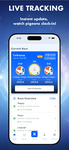 Unduh Wing Tracker Terbaru – Manajemen Balap Merpati Profesional - Screenshot 2