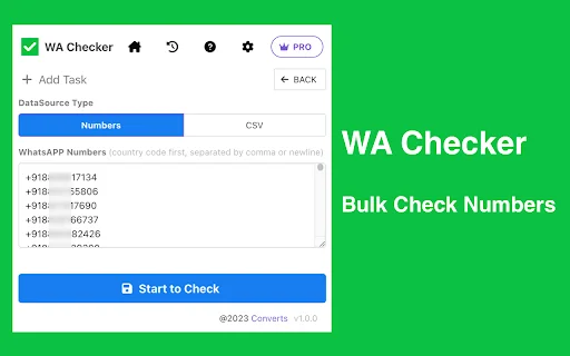 Download WAChecker Terbaru – Verifikasi Nomor WhatsApp Massal - Screenshot 1