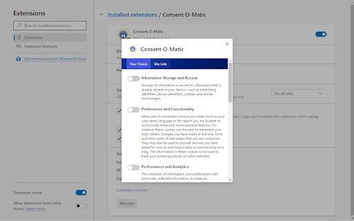 Unduh Consent-O-Matic Terbaru – Kelola Cookie Secara Otomatis - Screenshot 1