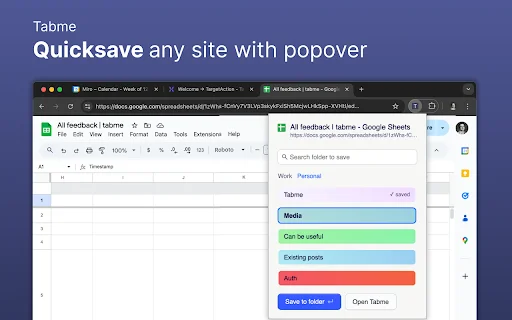 Tabme: Pengelola Tab & Bookmark Terbaik – Atur Browser Anda - Screenshot 4