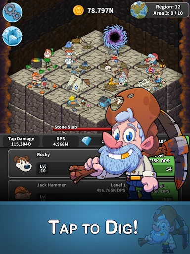 Download Tap Tap Dig Terbaru – Game Idle Clicker Seru Gratis - Screenshot 18