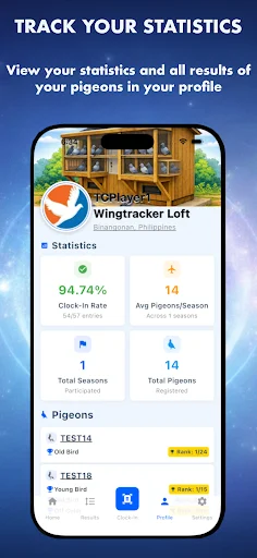 Unduh Wing Tracker Terbaru – Manajemen Balap Merpati Profesional - Screenshot 5