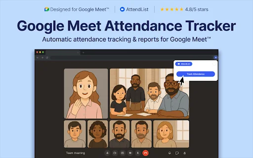 Download AttendList Terbaru – Pelacak Kehadiran Google Meet - Screenshot 1