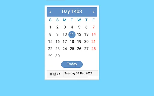 Download Persian Solar Hijri Calendar Terbaru – Konverter Tanggal - Screenshot 1