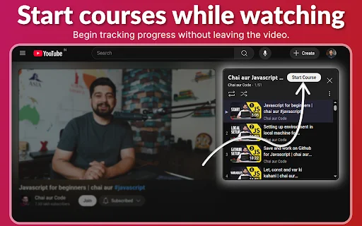 TrackMyCourse: Ubah YouTube Playlist Jadi Kursus Terstruktur - Screenshot 2