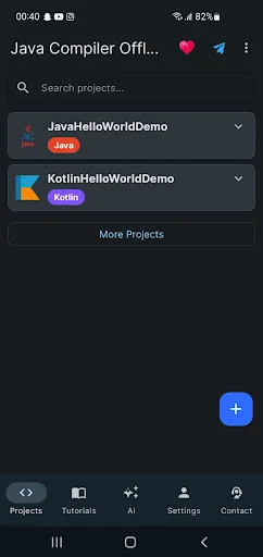 Download Java Kotlin IDE & Compiler Terbaru – Coding Offline - Screenshot 1