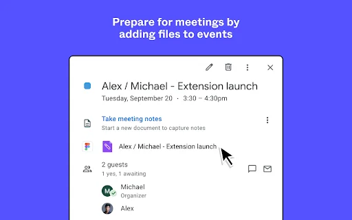 Download Ekstensi Figma untuk Chrome Terbaru – Integrasi Kalender - Screenshot 1