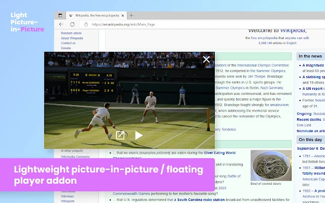 Download Light Picture-in-Picture Terbaru – Ekstensi PiP Gratis - Screenshot 1