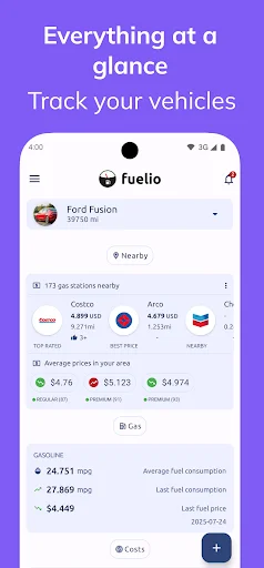 Unduh Fuelio Terbaru – Pantau Konsumsi BBM & Biaya Kendaraan - Screenshot 2