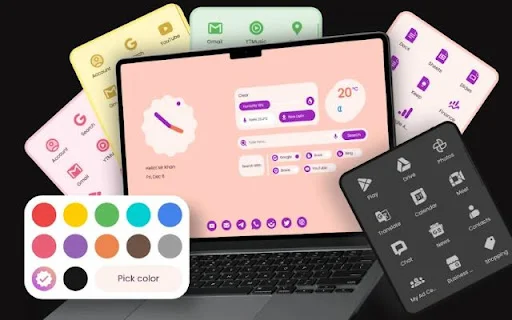 Download MYNT: Material You New Tab – Tampilan Chrome Modern - Screenshot 1