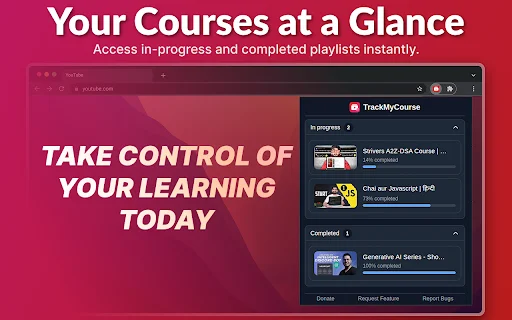 TrackMyCourse: Ubah YouTube Playlist Jadi Kursus Terstruktur - Screenshot 5