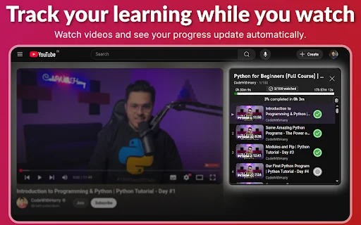 TrackMyCourse: Ubah YouTube Playlist Jadi Kursus Terstruktur - Screenshot 3