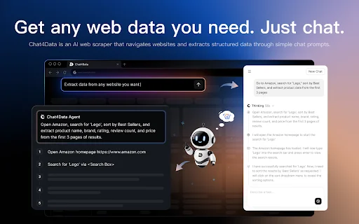Chat4Data: Scraper Web AI Terbaik Tanpa Coding – Unduh Sekarang - Screenshot 1