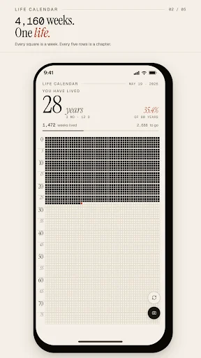 Download Life Calendar APK Terbaru – Visualisasikan Hidup Anda - Screenshot 2
