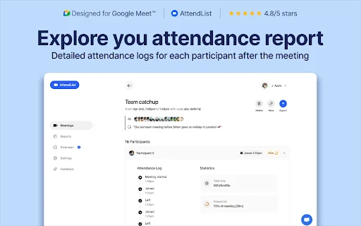 Download AttendList Terbaru – Pelacak Kehadiran Google Meet - Screenshot 2