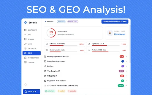 Download Sorank SEO & GEO Audit Terbaru – Optimasi Website Gratis - Screenshot 1