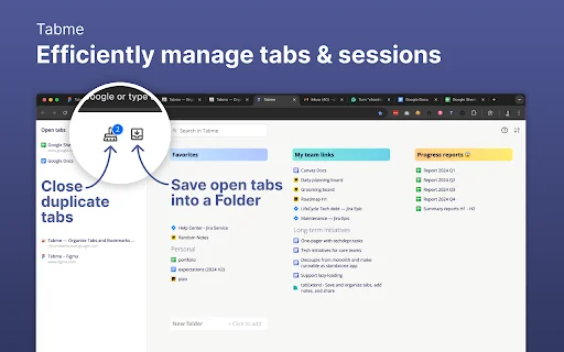 Tabme: Pengelola Tab & Bookmark Terbaik – Atur Browser Anda - Screenshot 3