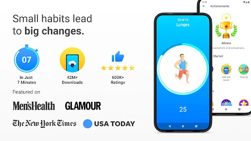 Download Seven – 7 Minute Workout Terbaru – Olahraga Efektif - Screenshot 1