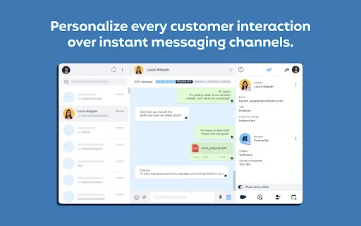 Tuvis untuk WhatsApp & Salesforce: Integrasi CRM Terbaik - Screenshot 3