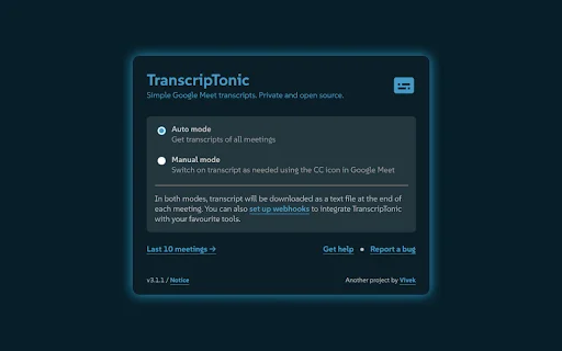 TranscripTonic: Rekam Google Meet Otomatis & Gratis Terbaik - Screenshot 1