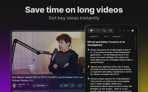 Download Eightify: Ringkasan YouTube AI Terbaik – Cepat & Akurat - Screenshot 1