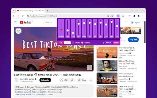 Audio Equalizer – EQ: Tingkatkan Kualitas Suara Browser Anda - Screenshot 2